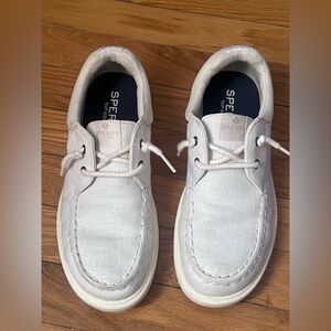 Sperry Women’s Light cream/Gray Boat Shoes